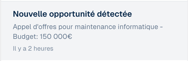 Exemple d'alerte Semagora avec signaux de qualification
